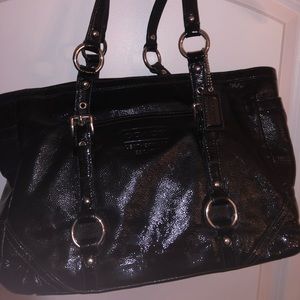 Patent leather Coach purse